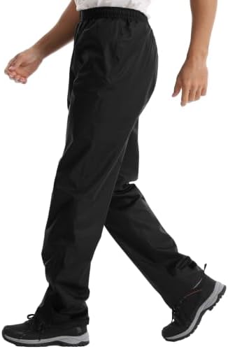 iCreek Men's Rain Pants Waterproof Breathable Lightweight Rain Over Pants - Image 2