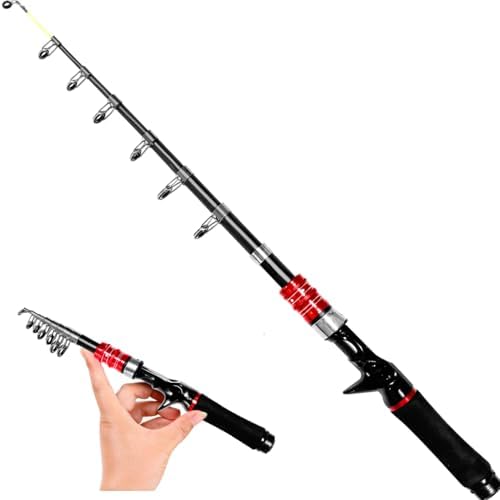Telescopic Fishing Rod Mini Portable Pole for Saltwater and Freshwater Lightweight and Compact Spinning Rods by EHERDM