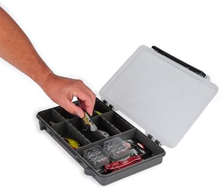 Plano StowAway 3600 50/50 Split Stow Tackle Box, 4-Pack, Corrosion-Preventive Rustricor, Single Latch Design, Transparent DuraView Lid, Stackable Storage for Fishing Bait, Lures and Gear - Image 7