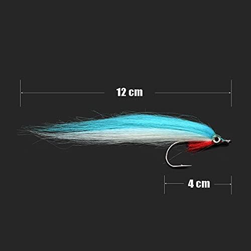 Tigofly 20 pcs 1/0 UV Colors High Carbon Hook Polar Fry Salmon Trout Sea Bass Steelhead Minnow Fly Fishing Flies Lure Set - Image 5