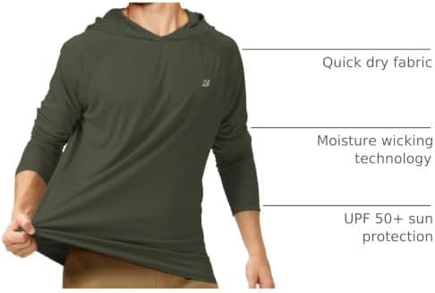 Roadbox Mens Fishing Sun Hoodie, Long Sleeve UPF 50+ UV Protection Shirts - Image 4