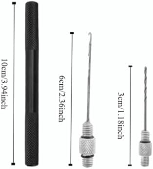 4-Pack Aluminum Alloy Fishing Bait Needle Tool - 2-in-1 Bait Threader and Driller for Carp Rig Setup, Lure Stringer Accessory - Image 2