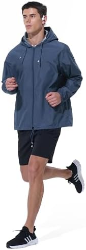 UIQUR Mens Rain Jacket Raincoat Waterproof Windbreaker - Image 6