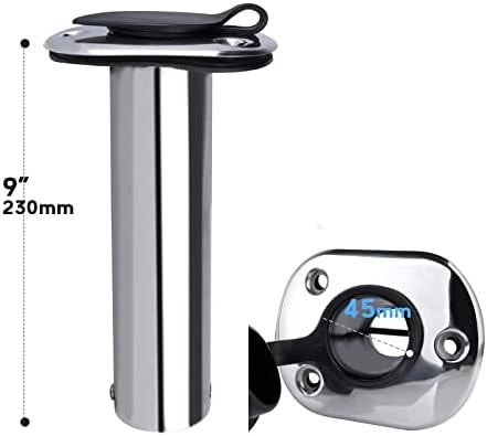 2PCS Flush Mounting Fishing Rod Holders with Rubber Cap, Liner and Gasket (Screws Included) - Image 4