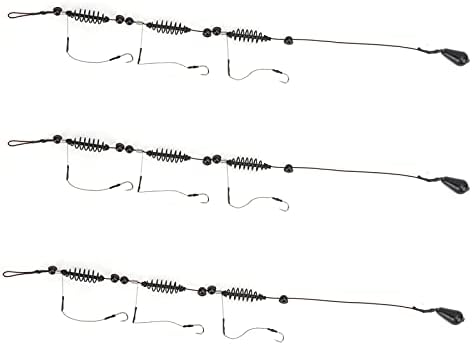 Artificial Lure Fish Hooks Cage 3 Set Trap Basket and Fishing Feeder Tackle Bait Trap Cage Feeder Basket Holder for Carp Spring Fishing with Strong High Carbon Steel Hooks Prevent by Zohisin