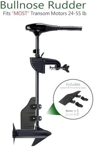 Bullnose Rudder clamp on boat rudder fits a 1.125" transom trolling motor shaft. Commonly used for, inflatable Pontoon, Pelican Bass Raider 10E, fishing Kayak, Canoe, Jon boat, etc. USA Manufactured - Image 4