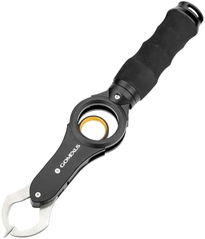 Gomexus Fish Lip Gripper with Scale,Max 40lbs Scale,for Safe Handling Fish,Easy Hook Removal-Ideal Fishing Gifts for Men by GOMEXUS