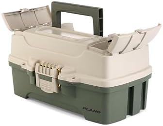 Plano One-Tray Tackle Box, Green/Tan, Rust-Proof Brass Latch, Top-Access Tray with Deep Storage, Made in the USA, Portable Fishing Gear Storage Organizer - Image 6