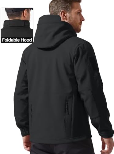FREE SOLDIER Men's Hooded Waterproof Softshell Jacket - Image 2