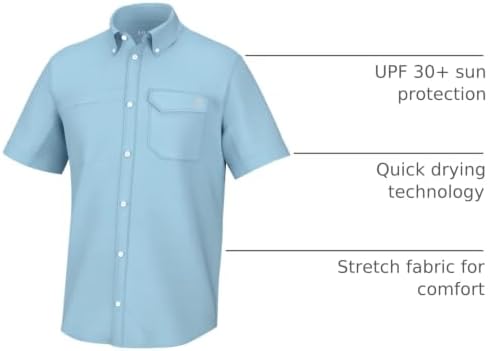 HUK Men's Tide Point Kc Scott Original Artwork Short Sleeve Shirt, Fishing Button Down - Image 4