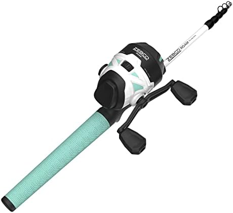 Zebco Roam Telescopic Fishing Rod and Spinning or Spincast Fishing Reel Combo, Durable 6-Foot Fiberglass Rod with ComfortGrip Handle, Pre-spooled with Zebco Cajun Fishing Line by Zebco