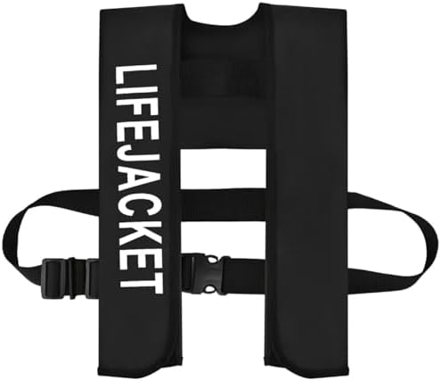 Adult Automatic Inflatable Kayak Vest PFD,Water Sports Vest for Boating Fishing Kayaking SUP Paddleboarding（fit Weight Below 330 lbs） by Unknown