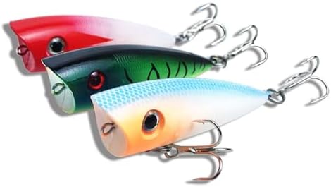 Popper Fishing Lures Topwater Hard Baits Swimbait with Treble Hook - Image 7