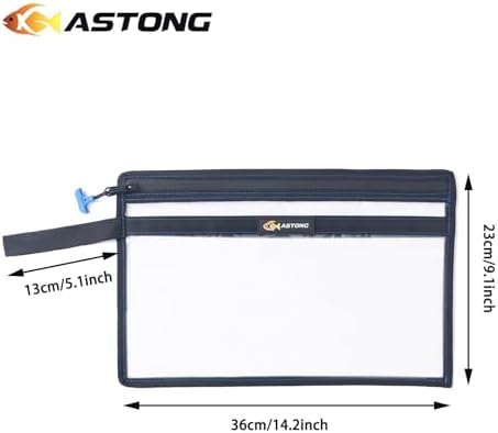 2 Layer Water-resistant Fishing Bait PVC Clear Storage Bag BaitShield Tackle Bag Storage for Bait Tackle Lures Soft Plastics and Fishing Gear Large Capacity 2 Size (4Pcs Medium) - Image 2
