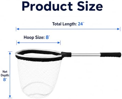 BasicGear Pro Baitwell Net, Float Design, 8" Hoop, 17"/24" Total - Image 4