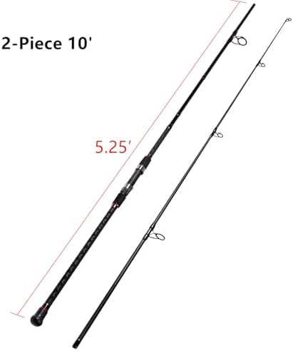 Fiblink Surf Spinning Fishing Rod 2-Piece/4-Piece Graphite Travel Fishing Rod - Image 2
