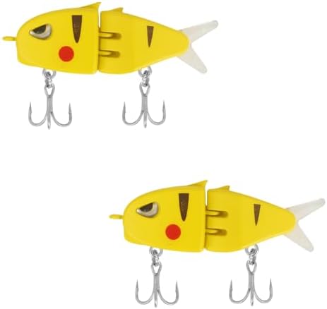 Popper Top Water Fishing Lure: Whopper Fishing Lures with Floating Rotating Tail Barb Treble Hooks Saltwater Freshwater for Bass by Vefungyan