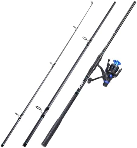 Sougayilang Surf Fishing Rod Combo Medium/Heavy 3 Piece Baitfeeder Spinning Combo with 4000 Size Reel for Travel by Sougayilang
