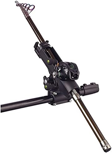 HiUmi Adjustable Black Fishing Rod Holder for Boat Kayak Swivel Side Mount Kits Tackle - Image 6