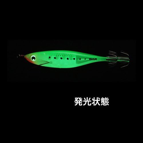 Yo-Zuri A1681-LM Squid Jig Ultra Bait Aurora, Color, Luminous Green, 80mm 3-1/8" - Image 2