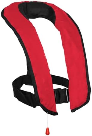 Manual Inflatable Life Jacket,Preserver PFD for Adults,Life Vest for Adults,Supports Weight up to 330 pounds by NAUTISHIELD