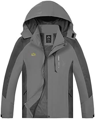 TEZO Mens Rain Jacket Waterproof with Hooded Hiking Coat Lightweight Windbreaker by TEZOSPORTSLIFE