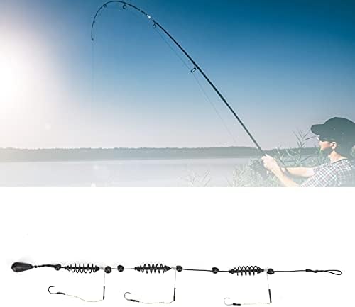 Artificial Lure Fish Hooks Cage 3 Set Trap Basket and Fishing Feeder Tackle Bait Trap Cage Feeder Basket Holder for Carp Spring Fishing with Strong High Carbon Steel Hooks Prevent - Image 2