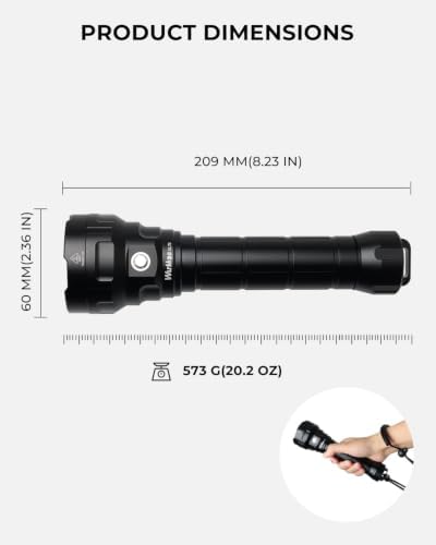 Wurkkos DL70 Dive Light Rechargeable,13000 Lumens Scuba Diving Flashlight - Image 4