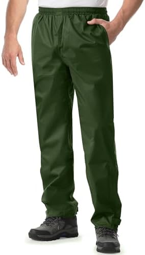 iCreek Men's Rain Pants Waterproof Breathable Lightweight Rain Over Pants by iCreekoutdoor