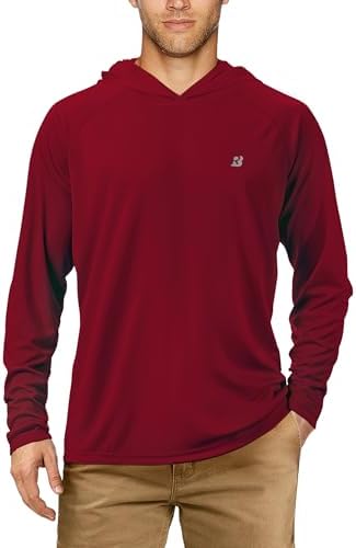 Roadbox Mens Fishing Sun Hoodie, Long Sleeve UPF 50+ UV Protection Shirts by Roadbox