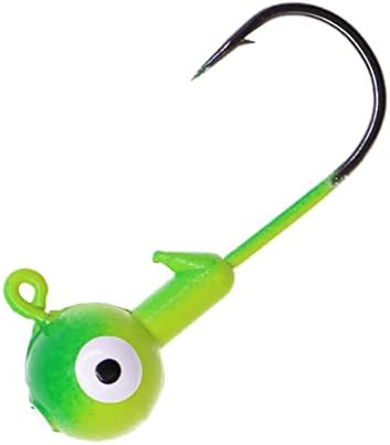 Fishing Lures Jig Heads,Ball Heads 1/32oz-1oz,Sharp Fishing Hooks for Freshwater or Saltwater by Temorah