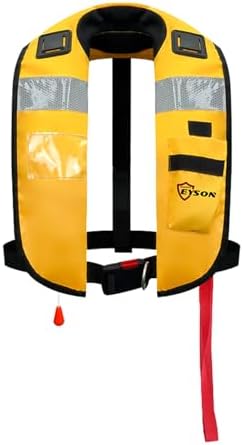 Automatic Inflatable Life Jacket|Life Vest for Adults|PFD Low Profile|Supports up to 330 lbs(ES639720) by morinokawau