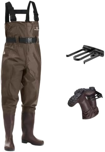 FISHINGSIR Waders for Men Waterproof Women Fishing Chest Wader with Boots by FISHINGSIR