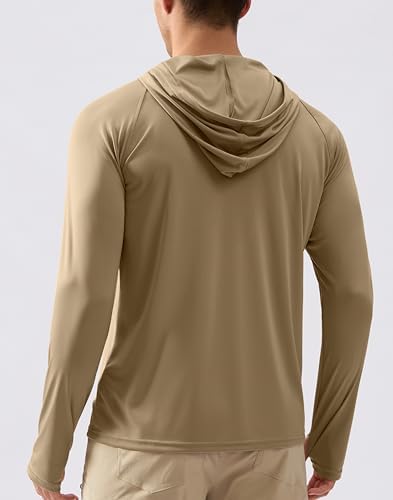 Pudolla Men's Sun Protection Hoodie Shirts UPF 50+ Fishing Hiking Shirt - Image 2
