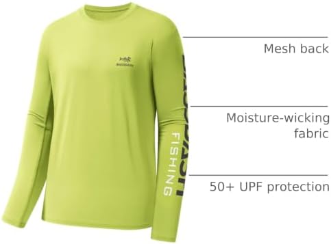 BASSDASH Fishing T Shirts for Men UV Sun Protection UPF 50+ Long Sleeve Tee T-Shirt - Image 3