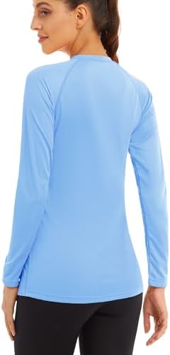 MAGCOMSEN Women's Long Sleeve Shirts UPF 50+ Sun Protection Shirts for Hiking Fishing Workout Rash Guard - Image 2