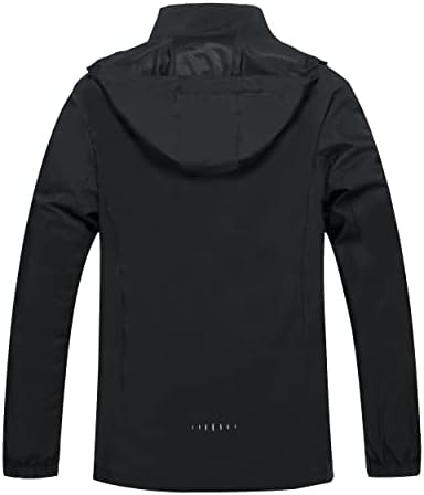 Men's Lightweight Waterproof Rain Jacket,Shell Hooded Outdoor Raincoat Hiking Windbreake jacket - Image 4