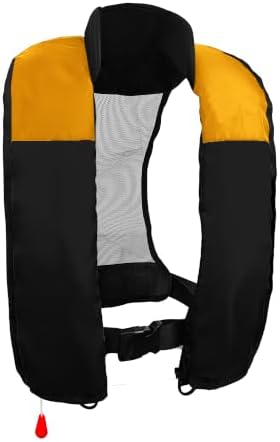 Automatic Inflatable Life Jacket,Preserver PFD for Adults,Life Vest for Adult,Supports Weight up to 330 pounds by NAUTISHIELD