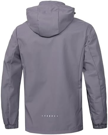 Men's Lightweight Waterproof Rain Jacket,Shell Hooded Outdoor Raincoat Hiking Windbreake jacket - Image 3