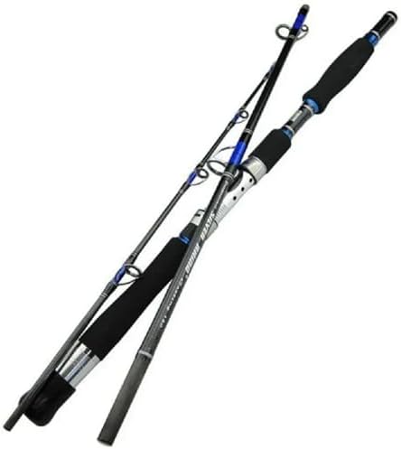 Portable Saltwater Offshore Heavy 3-Piece Spinning Rod 30-50lb Fishing Rod Portable Boat Jigging Trolling Fishing Rod Graphite Spin Rod 6Ft & 7Ft - Image 2
