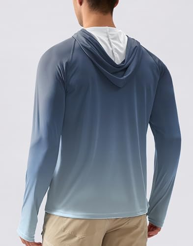 Pudolla Men's Sun Protection Hoodie Shirts UPF 50+ Fishing Hiking Shirt - Image 2