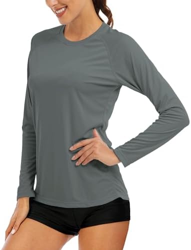 MAGCOMSEN Women's Long Sleeve Shirts UPF 50+ Sun Protection Shirts for Hiking Fishing Workout Rash Guard by MAGCOMSEN