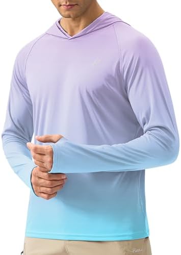 Pudolla Men's Sun Protection Hoodie Shirts UPF 50+ Fishing Hiking Shirt by PudollaSports