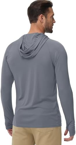 Boladeci Men's UPF 50+ Sun Protection Lightweight Hoodie Shirts Long Sleeve Fishing Shirt SPF UV Hiking Swim - Image 4