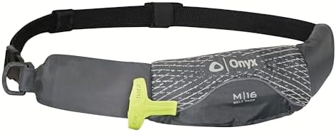 Onyx M-16 Manual Inflatable Belt Pack, U.S. Coast Guard Approved, Low Profile, Compact Design, Approved for Users 16 Years and Older; and Over 80 pounds by Onyx