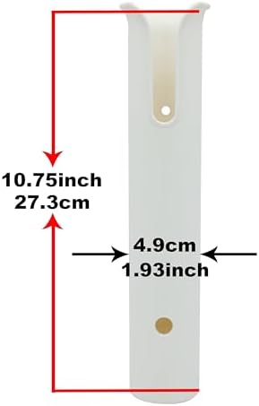 Wall Mounted Fishing Rod Holders Tubes Links Fishing Rod Holder Rack Rests (4-TUBE White-HiUmi-US) - Image 2