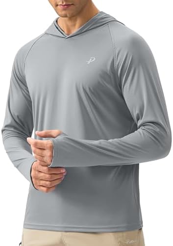 Pudolla Men's Sun Protection Hoodie Shirts UPF 50+ Fishing Hiking Shirt by PudollaSports