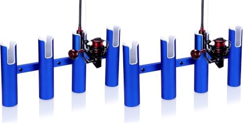 Fishing Rod Holder Aluminum, 3/4 Link Tube， Aluminum3/ 4 Rod Rack, Suit Boats & Yacht by HOME