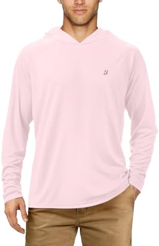 Roadbox Mens Fishing Sun Hoodie, Long Sleeve UPF 50+ UV Protection Shirts by Roadbox