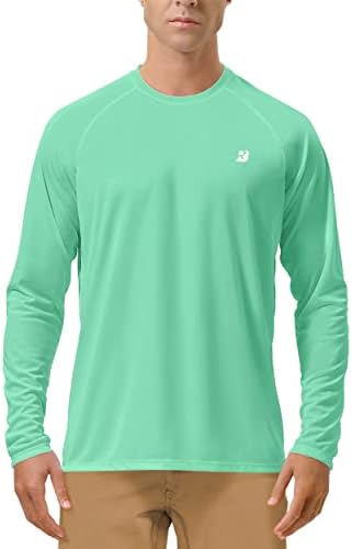 Roadbox Men's UPF 50+ UV Sun Protection Shirts, Long Sleeve Swim Rash Guard by Roadbox